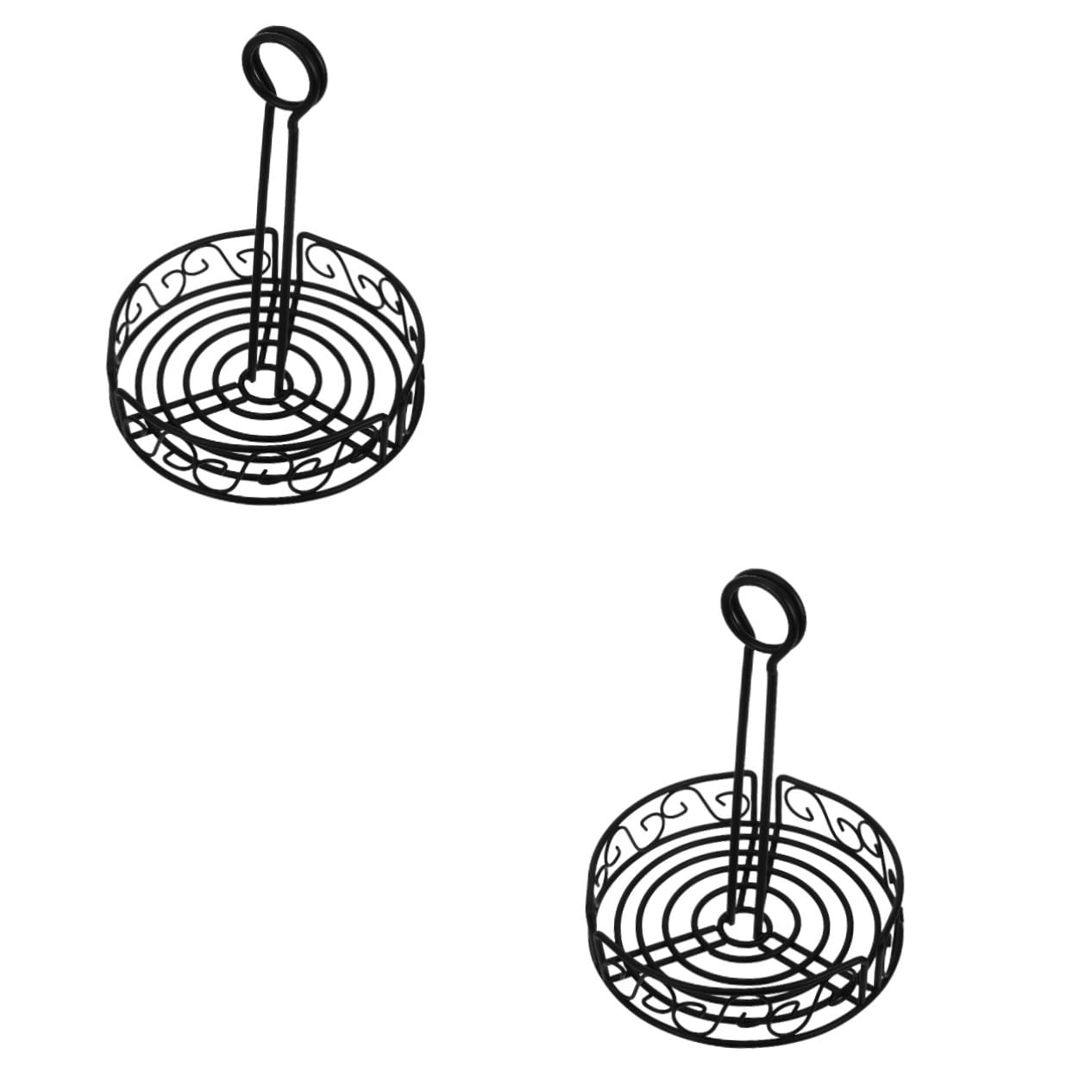 MAGICLULU 2St Gewürzkorb Gewürzständer Gewürzhalter gewürzaufbewahrung Gewürzflaschenorganizer küchenzubehör Gestell flacher Schubladen-Organizer Gewürzglas-Organizer Gewürzregal Eisen Black