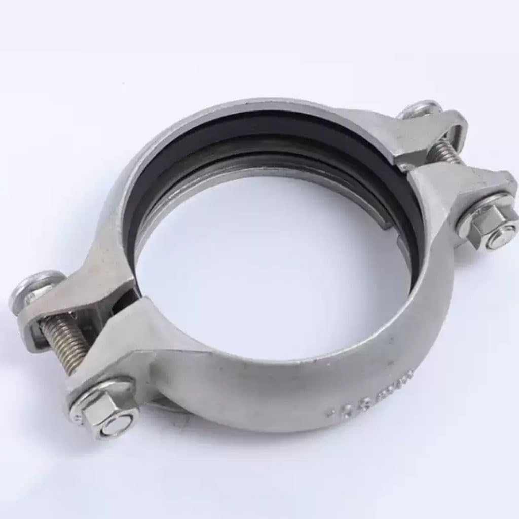 1 Pieza De Abrazadera De Acero Inoxidable 304 De 48 Mm A 108 Mm con Junta De Silicona, Junta De Manguito De Abrazadera, Accesorio De Tubería con Abrazadera De Ranura(108mm)