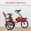 Outroad Adult Tricycle, 16 inch Cruiser Trike, Foldable Bicycle for Elderly 3 Wheel Bikes with Back,Cargo Basket and Comfortable Seat for Seniors, Women, Men for Shopping Picnic Outdoor Sports #4