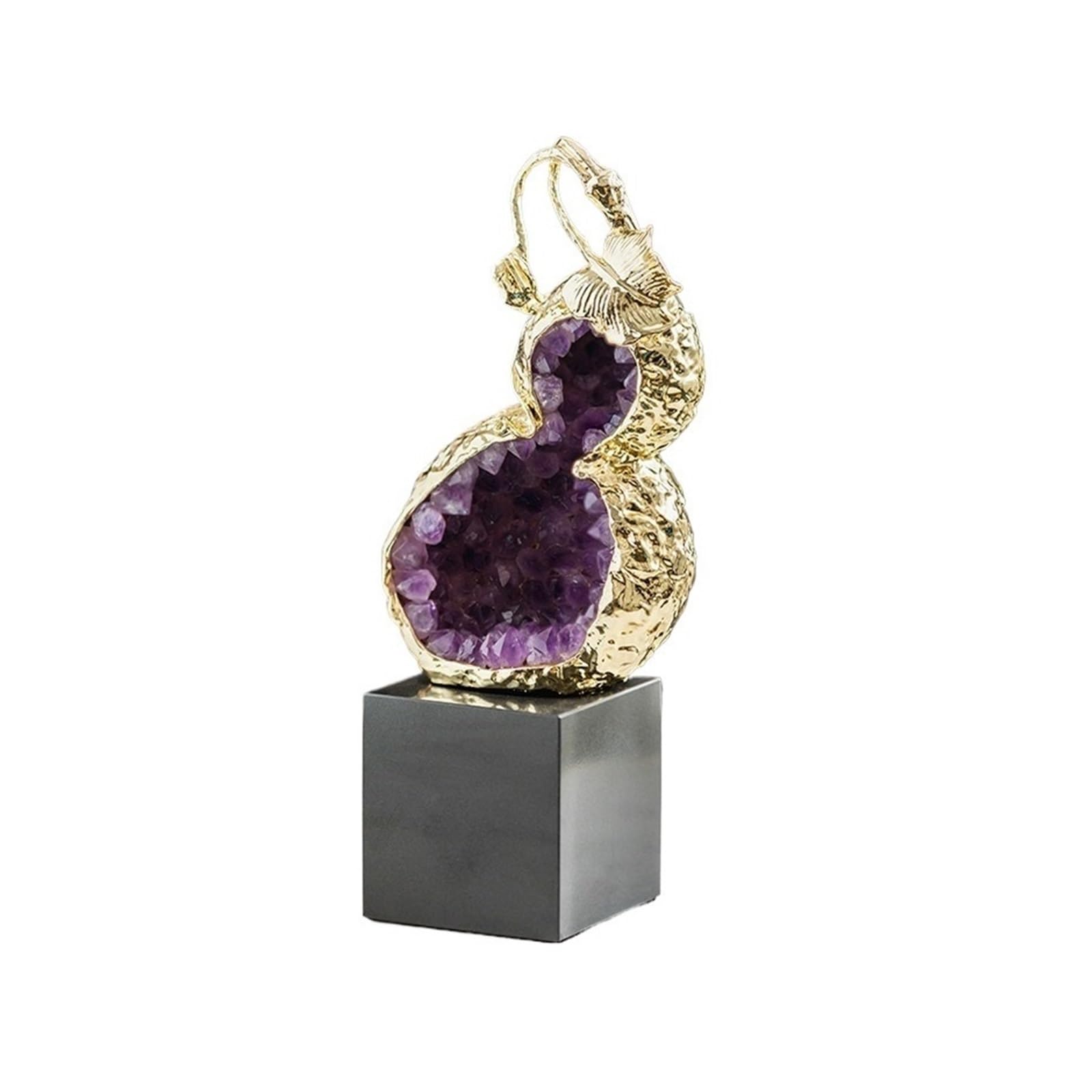 QINGGANG-0224 Desktop Decorations Amethyst Gourd Ornament Luxury Style Entrance Office Decorative Item Household Gift