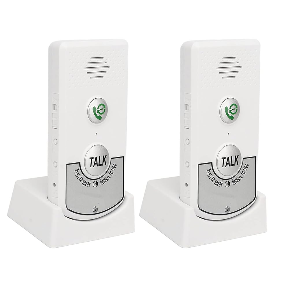 Lotvic Interphone sans Fil, Système D'Interphone sans Fil à 2 Voies pour la Maison, Sonnettes D'interphone Vocal, pour Maison, Bureau, Personnes âgées