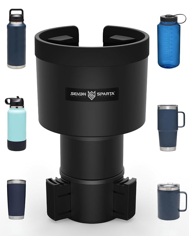 Expansor de Porta-Copos Automotivo SEVEN SPARTA com Base Longa e Ajustável para Garrafas de 32–40 oz