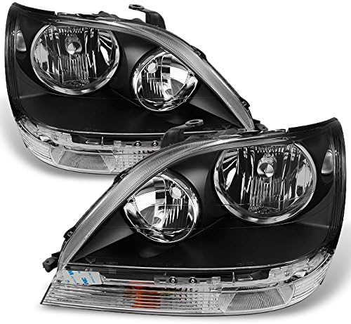 AKKON - For 1999-2003 Lexus RX300 RX-300 Chrome OE Replacement Headlights Halogen Type Headlamps