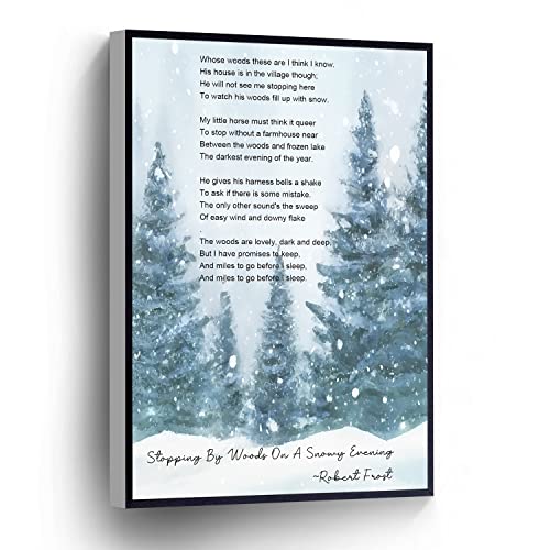 Stopping By Woods On A Snowy Evening Canvas Print