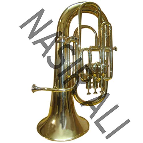 Euphonium 4 Valve Bb Pitch with Free Hardcase and Mouthpiece by Nasir Ali (Brass) - Thumbnail 3