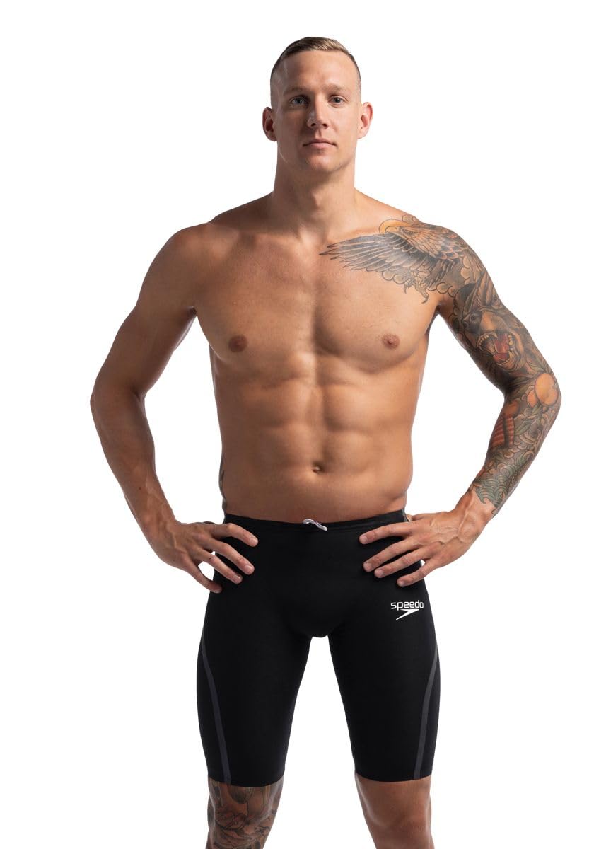 Speedo Fastskin LZR Pure Intent 2.0 Backstroke Edition - Jammer de cintura alta, color negro iridiscente