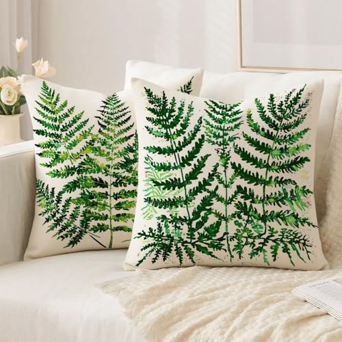 Housse coussin 75x75cm imperméable double face vert lot de 2 - 3