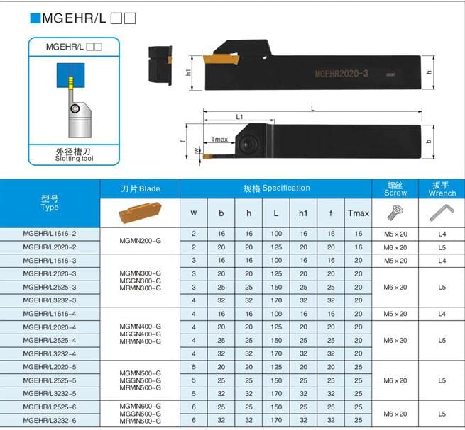Portaherramientas CNC para torno Lathe MGEHL2525-5 Izquierdo miniatura 6