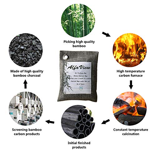 Alfaview Luchtzuiveringszak, 200G Natuurlijk Geactiveerde Bmboo-Houtskool Luchtverfrisser Geurverdrijver Geurvanger… - Image 7