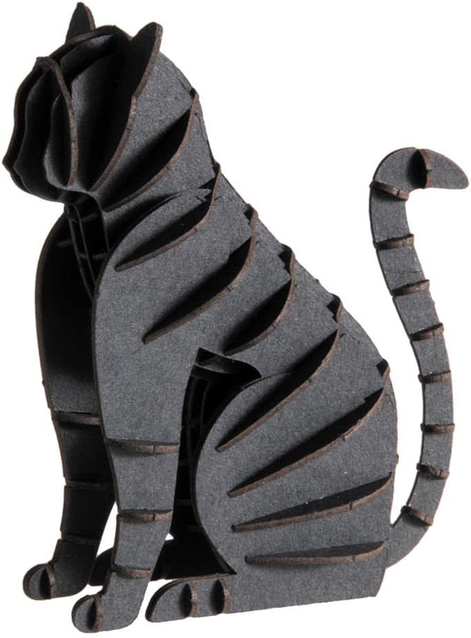 Fridolin 3D Paper Model Cat Black