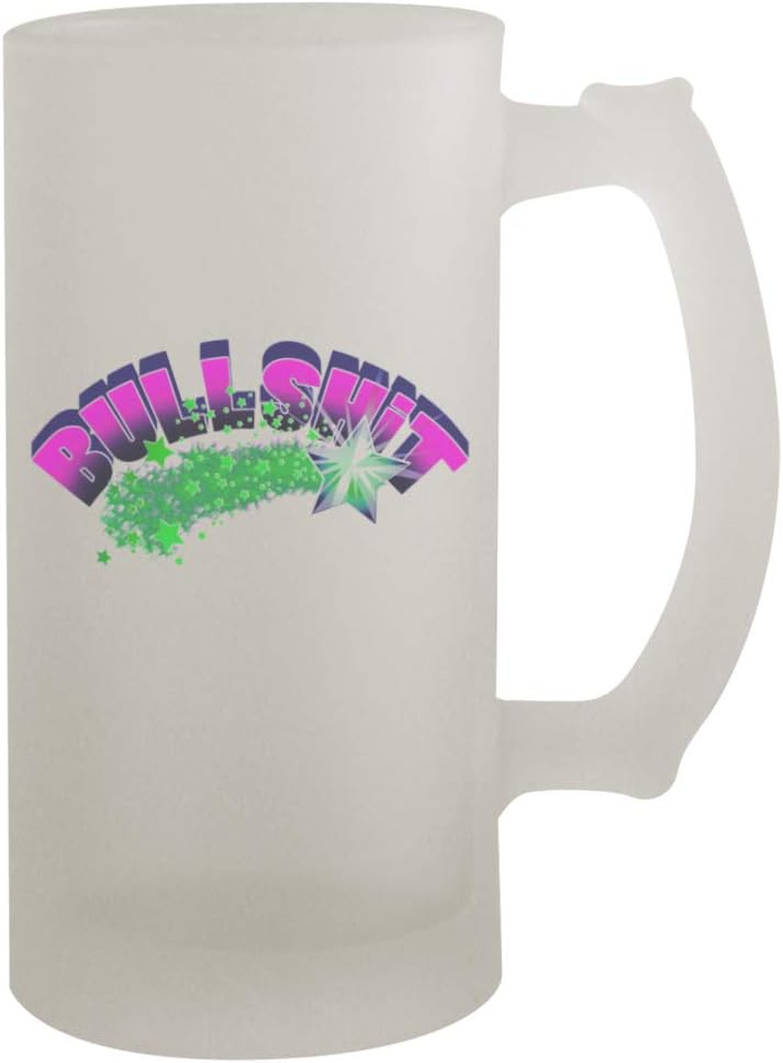 Bullshit #348-16oz Frosted Glass Beer Mug Stein