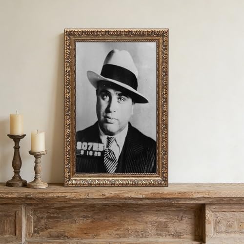 Toile Al Capone mugshot pour habiller un mur de bureau moderne 40x61