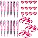 Pink Ribbon Breast Cancer Awareness Set - 12 Pink Camouflage Bracelets + 12 Pink Message Pens + 12 Pink Ribbon Pins