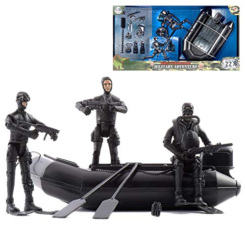 Peterkin 72500 World Peacekeepers Navy Seal Military Adventure Set Action Figure, Black