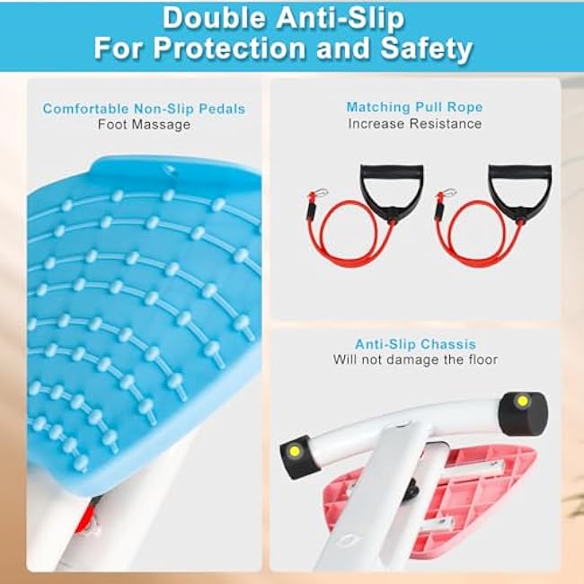 Waist Twisting Machine, Ab Twister Board for Exercise with 300lbs, Waist Twister for Women & Men Belly Fat, Home Noiseless Abs Waist Training Exercise Equipment