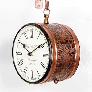 Generic Railway Platform Clock Copper, Antique Finish 10″” inches Station Clock for Gift, Brass
