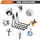 AojSup 12 Stück Wandhaken Garage, Schwerlast Garage Haken, Doppelhaken Garage, Garage Storage Hooks zur Organisation für Leiter, Stuhl, Schlauch, Fahrrädern, Elektrowerkzeugen Sperrigen (Schwarz)