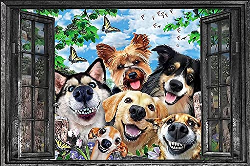 Dogs Sign/Dogs Poster/Gift For Dog Lovers Home Outdoor Farmhouse Homegarden Yard Indoor Outdoor Wall Decor Gifts Funny Vintage Metal Sign Poster 8X12 Inches