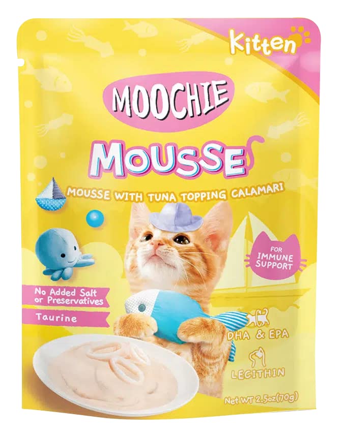 PETS EMPIRE Moochie Cat Treat for Kitten, Mouse with Tuna Bonito (70g x 12 Pouches) | Rich Protein Low Fat, Highly Digestible Healthy Cat Treat | Healthy Cat Snacks | Creamy Treats for Kittens (B0C3VZMTC3) Amazon Price History, Amazon Price Tracker