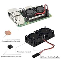 LANDZO Raspberry Pi 3 B+ Dual Fan with Heatsink … (for 3B+)