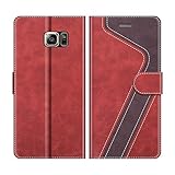 Photo Gallery mobesv custodia samsung galaxy s6 edge plus, cover a libro galaxy s6 edge plus, custodia in pelle samsung s6 edge+ magnetica cover per samsung galaxy s6 edge plus, rosso