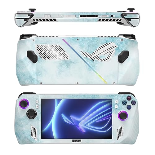 Image of MightySkins Glossy Glitter Skin Compatible with Asus ROG Ally - Blue Marble | Protective, Durable High-Gloss Glitter Finish | Easy to Apply