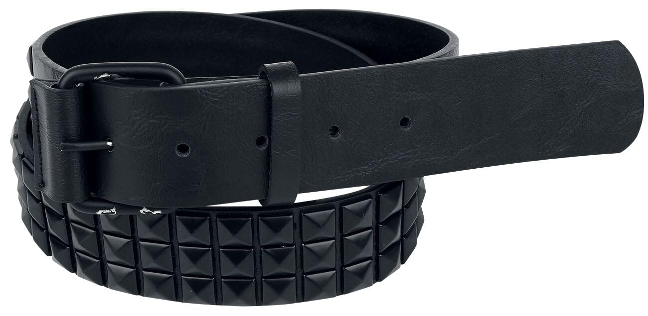 Black Premium by EMP Unisex Cinturón negro con tachuelas