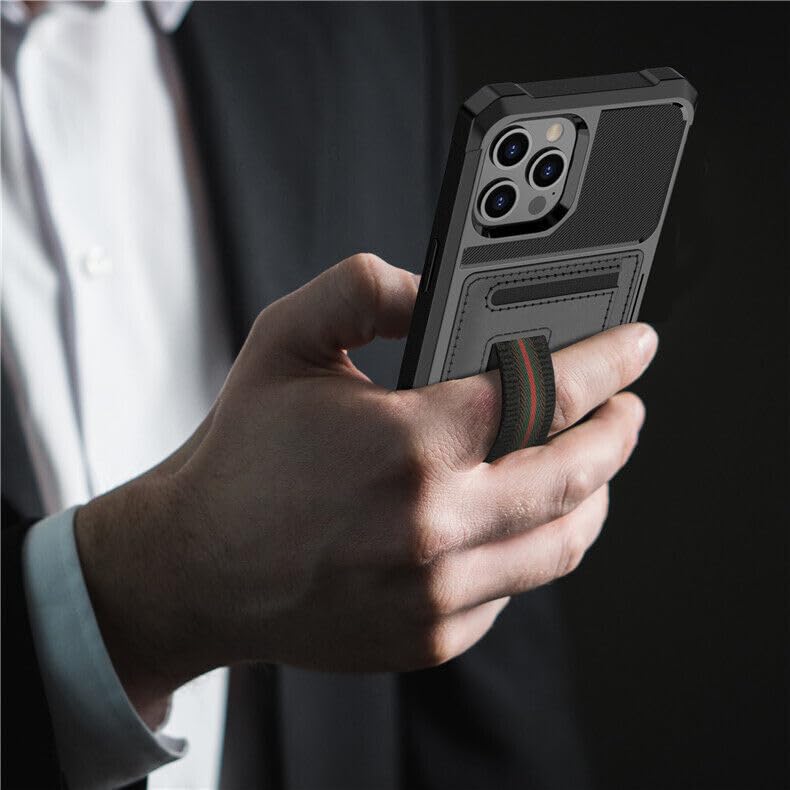 Portefeuille iPhone 15 Pro vert pour protéger écran et cartes - 4