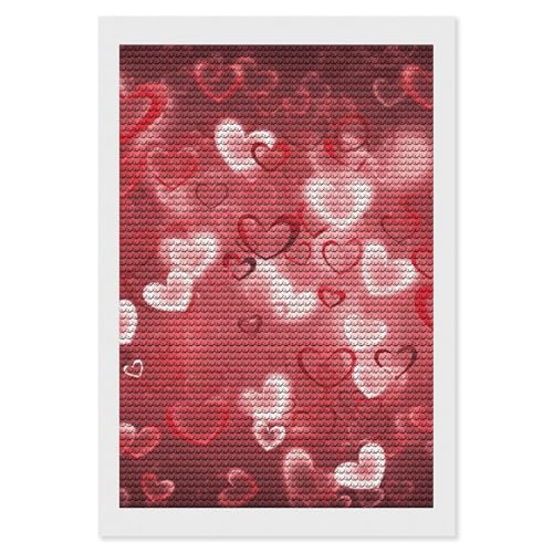 Peinture diamant Saint Valentin pour créer une décoration murale romantique de salon