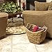 Household Essentials ML-4002 Tall Water Hyacinth Wicker Basket with Handles | Natural, Brown, Natural