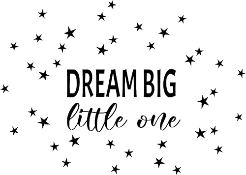 Miniatura 2 de Aihesui Calcomanía de pared Dream Big Little One, calcomanías de vinilo con cita para guardería, calcomanías de vinilo para el hogar, habitación de
