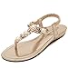 Meeshine Womens T-strap Open Toe Sparkle Flip-Flops Summer Dress Flat Sandals Shoes