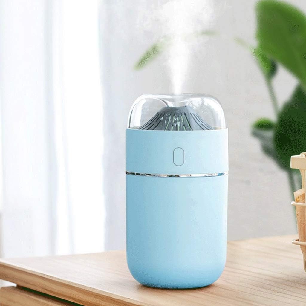 Humidifiers Portable Mini USB 320ml ml Ultra Cold Fog Station Personal air Water Spray Silent Automatic Shutdown Adjustable Spray Mode Suitable for Travel and Family u (Blue)