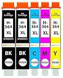 Amaprint 5 XL Patronen kompatibel mit HP 364 XL DeskJet 3070a 3520 3521 3522 3524 OfficeJet 4620 4622 77515 PhotoSmart 5510 5514 5515 5520 5522 5524 6510 6520 6525 B109a und weitere