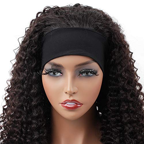 Image of ISEE Headband Wig Glueless Kinky Curly Human Hair Wigs for Women 24 Inch
