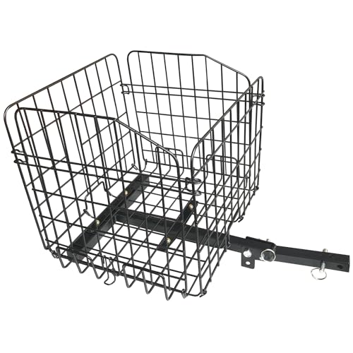 Mobility Scooter Rear Basket, Foldable Heavy Duty Metal Accessory Basket Works with Scooters & Power Chairs Equipped with 1" x 1" Hitch Receiver by CC LOT - Used condition - US$50.03