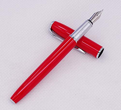 Caneta tinteiro Picasso 916 Málaga Irídium, ponta fina vermelha metal clássica elegante caneta