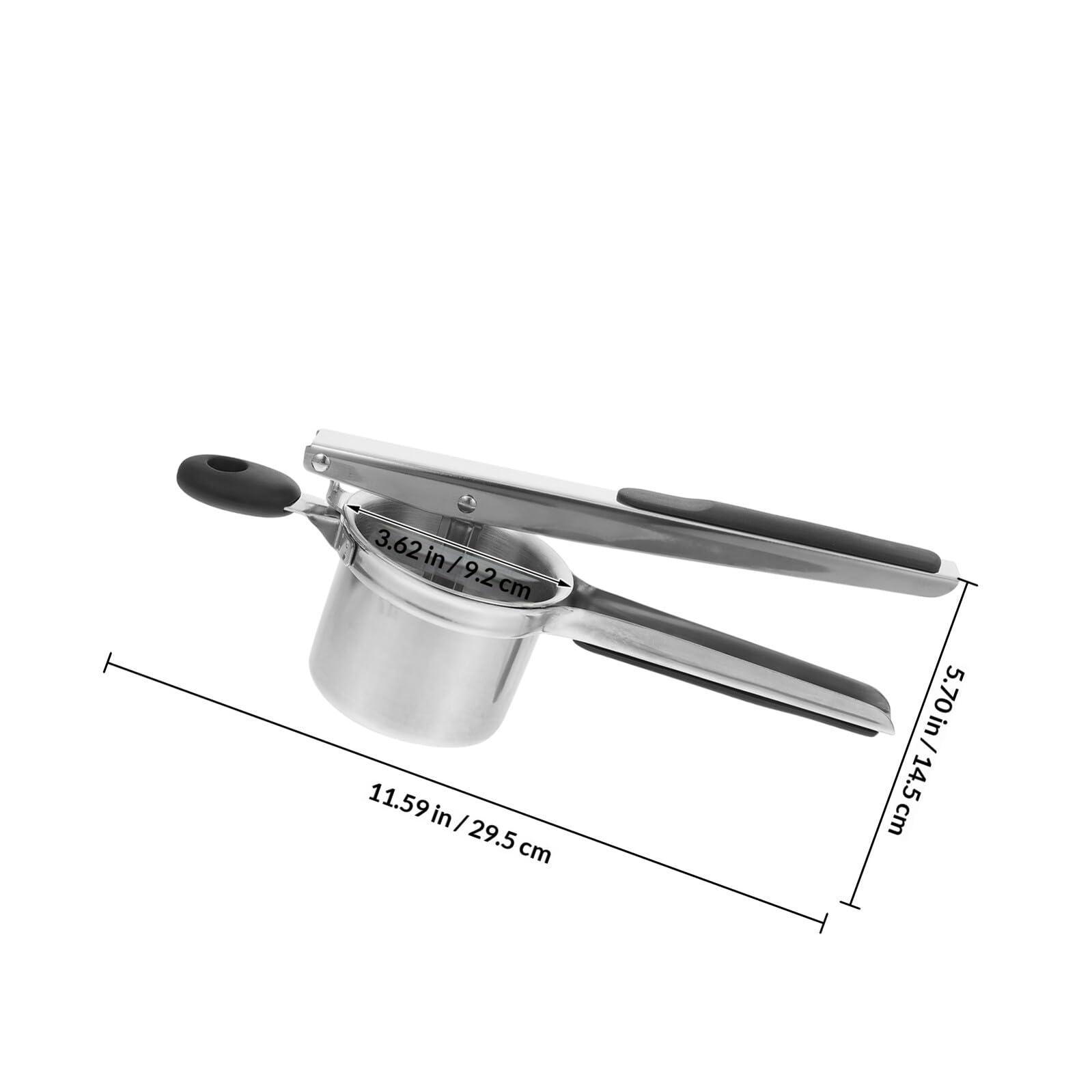 Gatuida Presse-purée Manuel en Acier Inoxydable Robuste, Presse-aliments Cuisine, Petit Format Compact, Outil Multifonction pour Purée de Pommes de Terre, Légumes et Fruits, Nettoyage