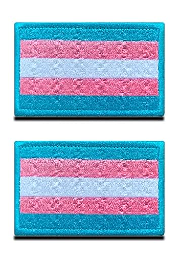 2 Paquetes Transgender Mujeres de Arco Iris Orgullo Gay LGBT Parche Arco Iris Orgullo Gracioso Compatibles con Velcro Parche para Ropa Abrigo Mochila Gorras Viajes Hombro | Ya disponible en tu tienda friki favorita! En mundofriki.es!