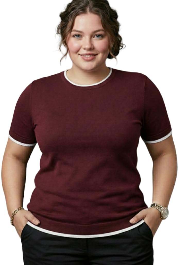 diaz Women Half Sleeve Tshirt for Women Cotton Round Neck Regular Fit Casual Top Solid T Shirt Ladies Stylish Trendy Summer Wear Casual Wear College Wear Office Wear Gym Wear Night Wear-picture-53