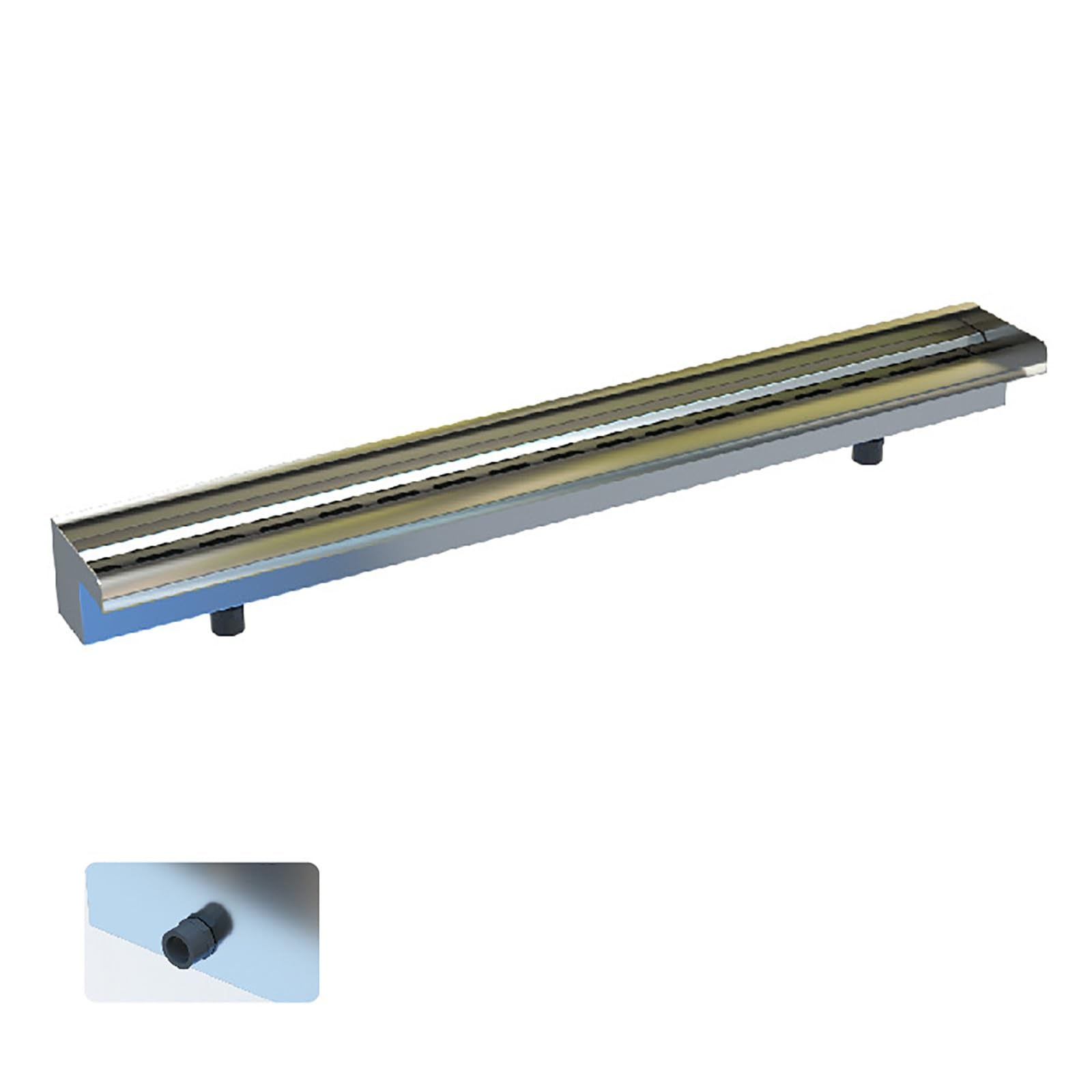 Fontaine cascade extérieure inox 80 cm écoulement régulier