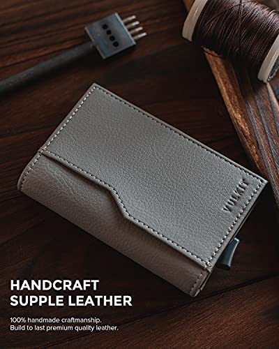 Image of VULKIT Card Holder Wallet with Double ID Windows RFID Blocking Pop Up Wallet Minimalist Design for 12 Cards