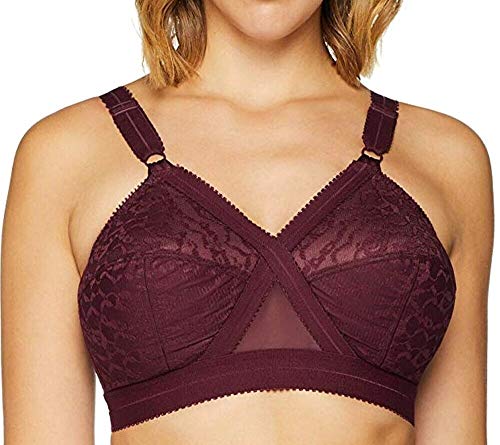 Playtex damski klasyczny krzyż serce biustonosz bez fiszbin, Czerwony (Głębokie Bordeaux 08p), 80D