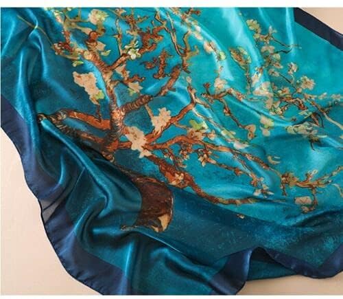 Image of Floral Printed Silk stole | silk Scarf for Women | stylish silk stole for women | Soft Lightweight Stole, Shawl & Neck Wrap | Scarf for Wedding, Party, Travel & Casual Wear