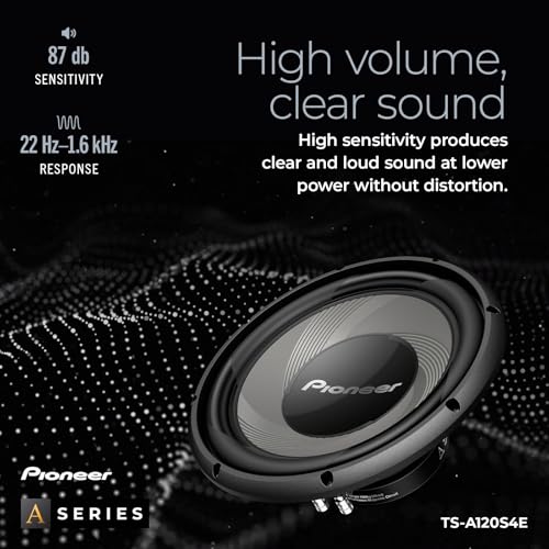 Image of PIONEER A-Series TS-A120S4E 12 inch Subwoofer 1400W Max | Sealed or Ported Enclosure Compatible, Strong Bass