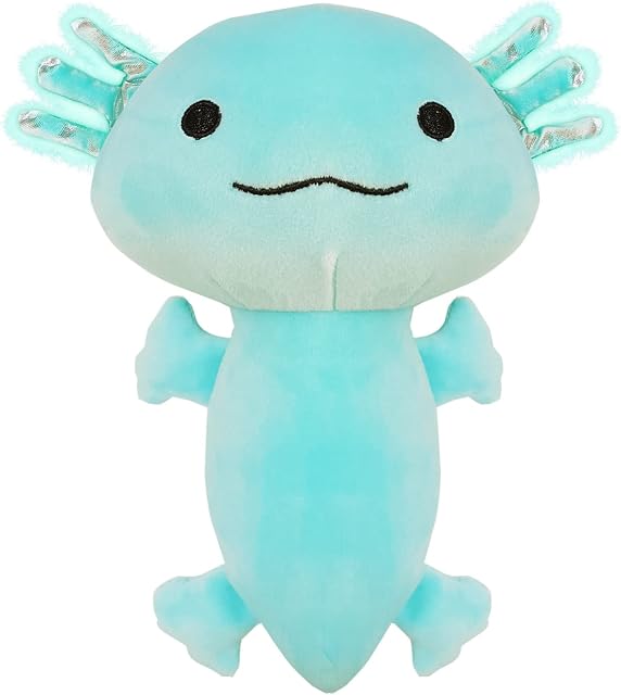 1 Pcs Axolotl Plush Doll Toys, 9.8 Inch Cute Animal Stuffed Plush Doll, Soft Axolotl Plush Gifts Prizes for Kids (Blue)
