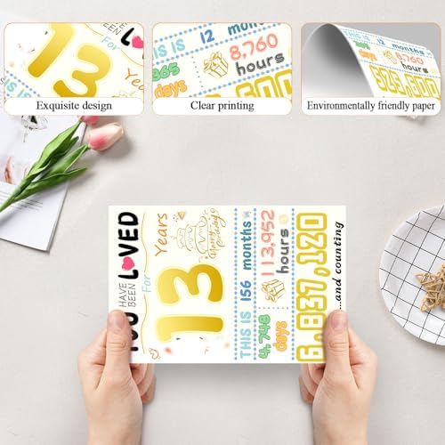 13th Birthday Card, Funny Birthday Decorations for Girl Boy, Best 13 Year Old Birthday Gifts for Daughter Son, Unique Creative Gift for Grandson Granddaughter — view 2