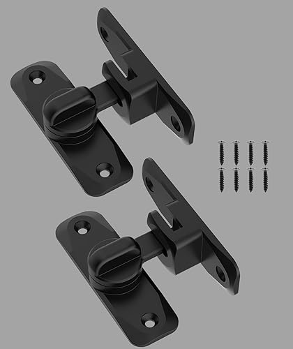 Pestillo y cerradura de puerta de granero de 90180 grados, pequeños cierres de puerta abatible, cerradura de puerta corrediza de seguridad para