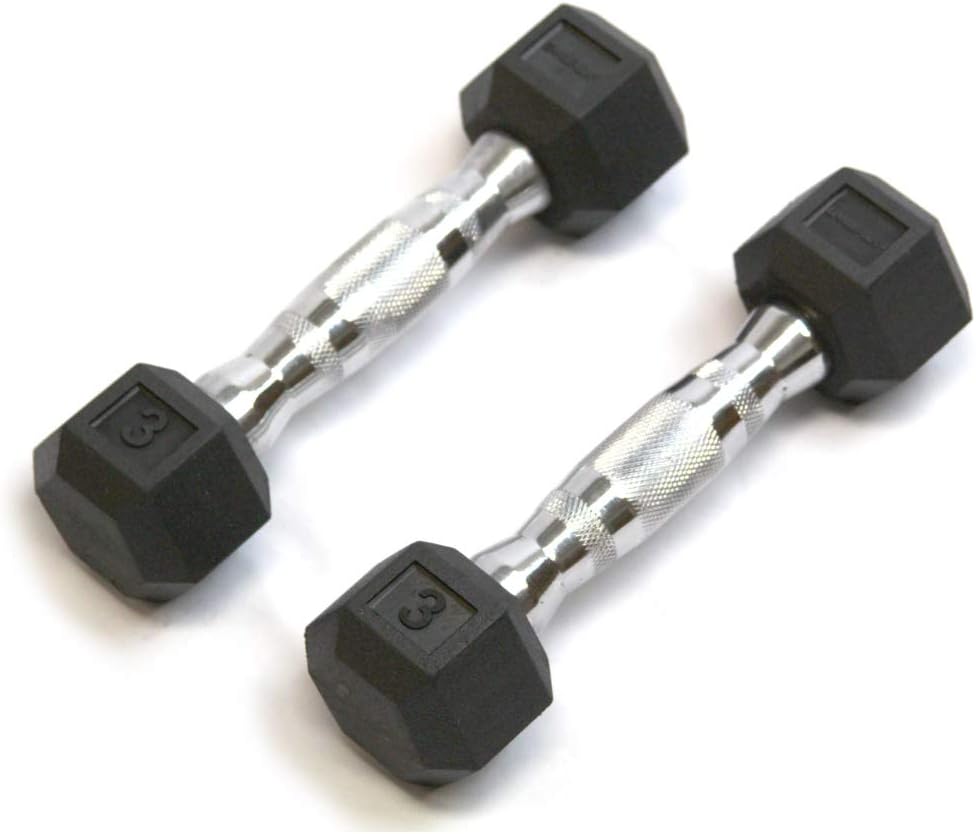 Gympak Gympak Rubber Hex Dumbbells