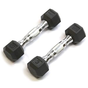 Gympak Rubber Hex Dumbbells